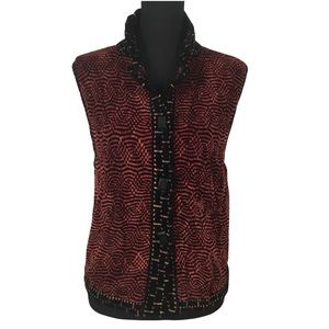 Zoology Chenille Button-Up Sweater Vest Size M